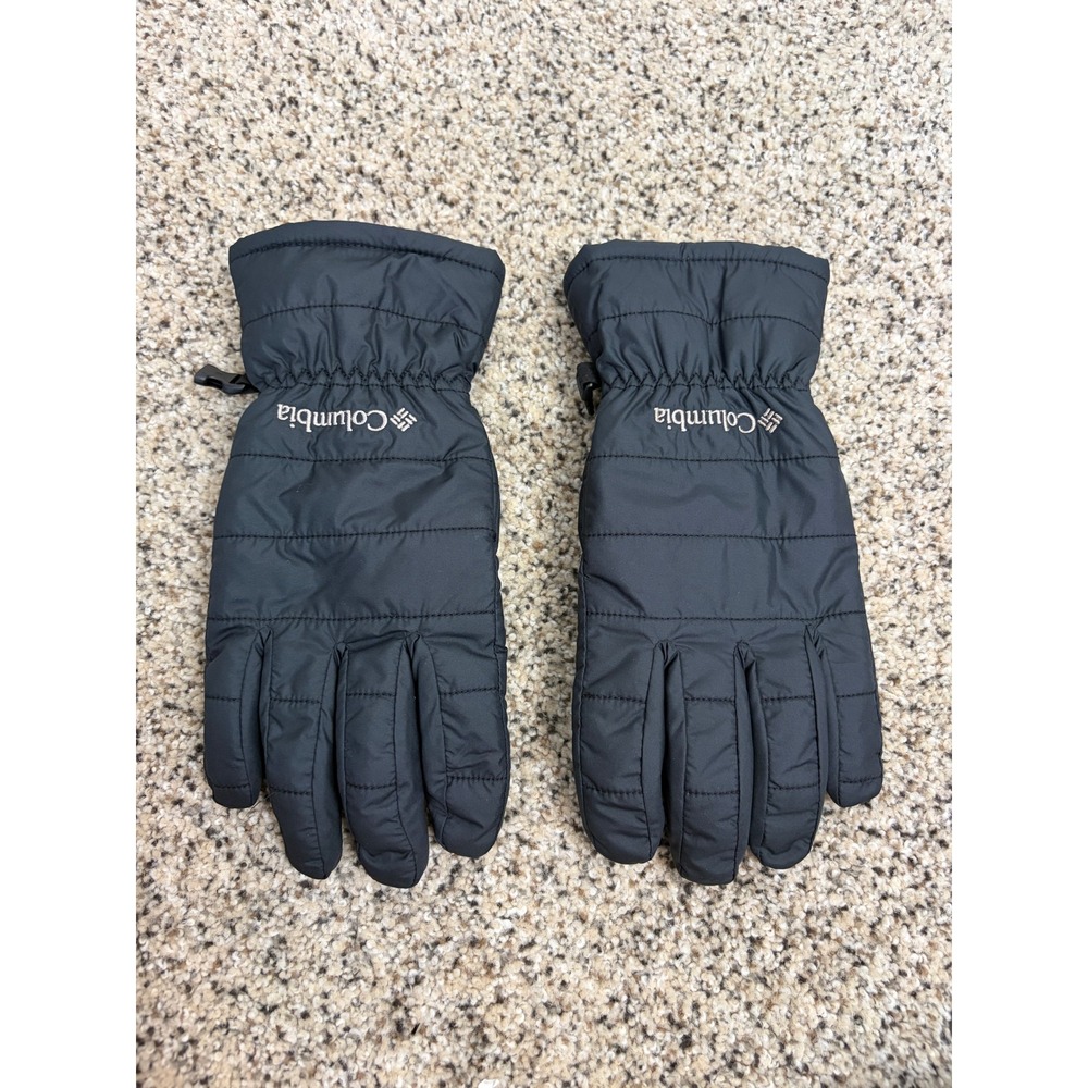 Columbia Gloves Womens Large Omni-Heat Quilted Insulated Black Winter Outdoor